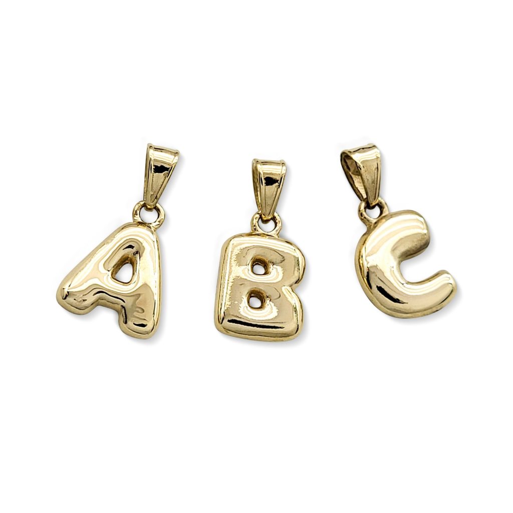 Gold initial pendant