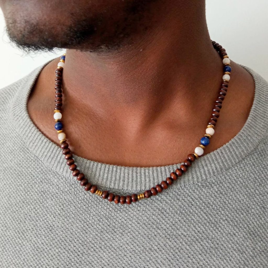 mens beaded necklace