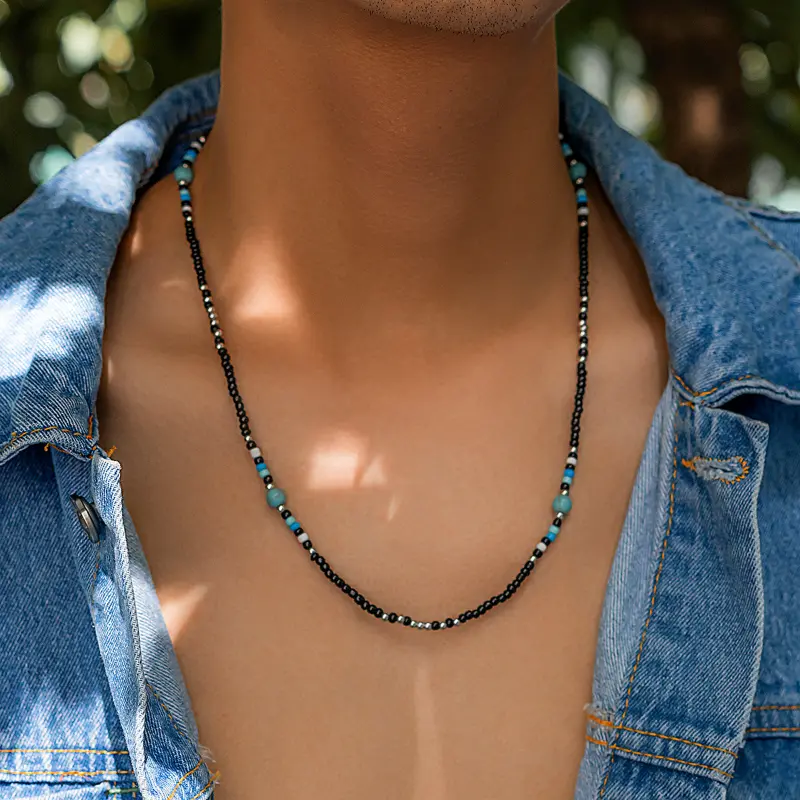 mens beaded necklace