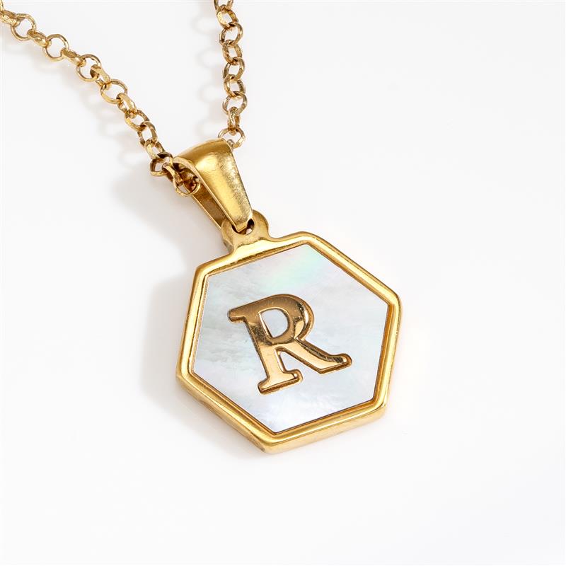 Gold initial pendant