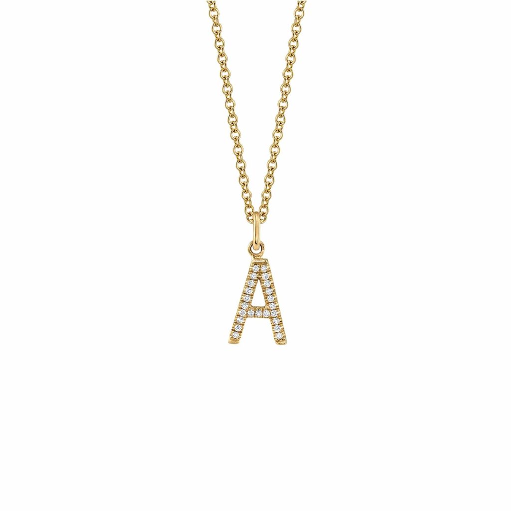 Gold initial pendant