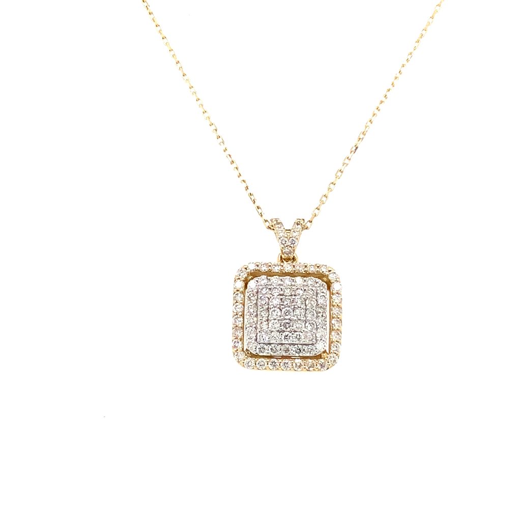 Square pendant necklace