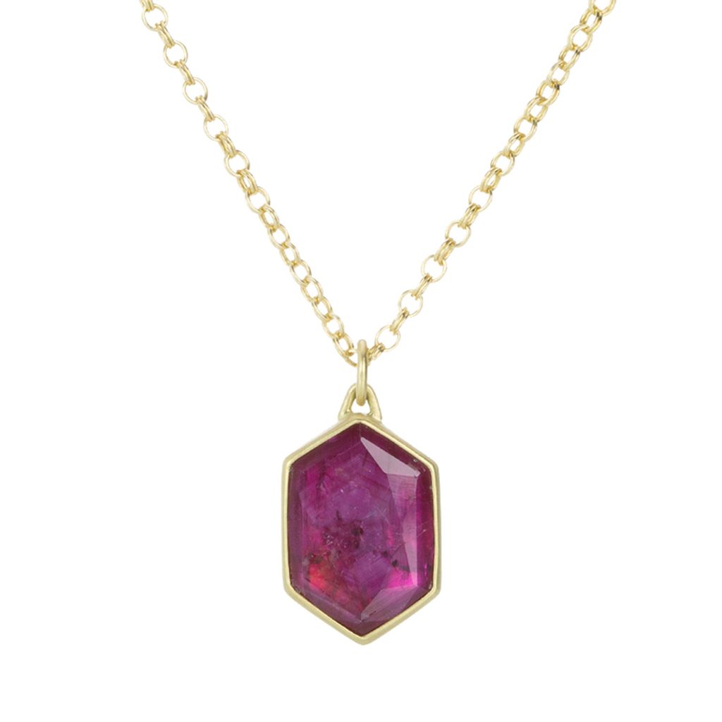 Ruby pendant necklace