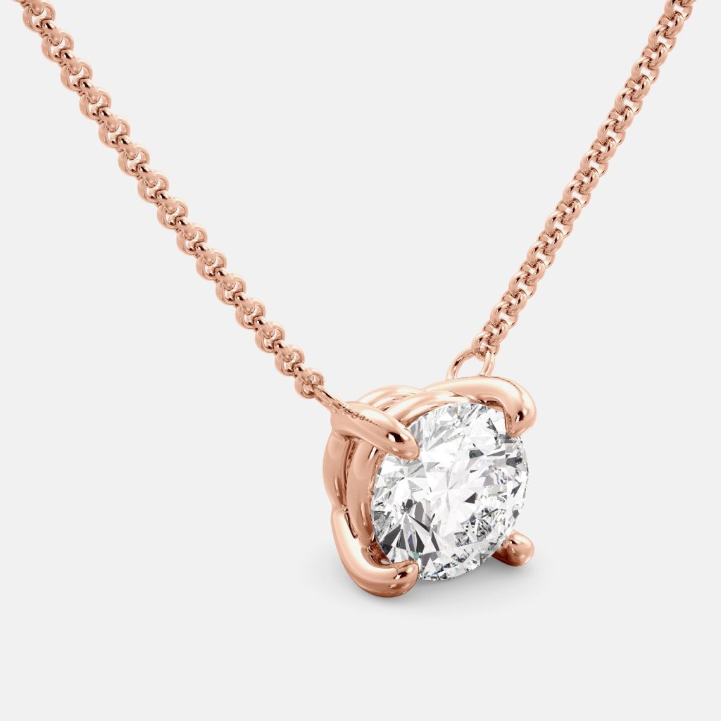 Solitaire diamond pendant 