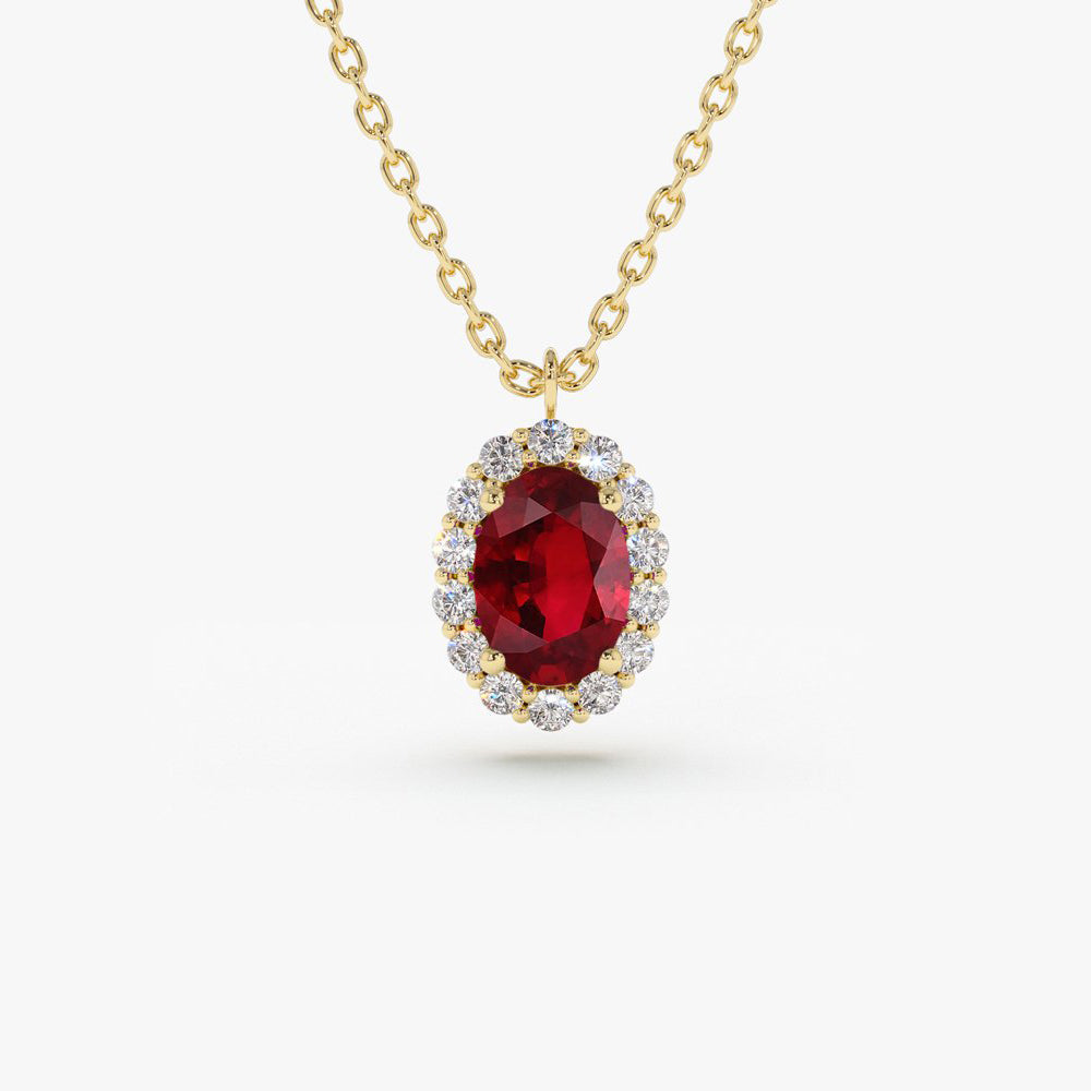 Ruby pendant necklace