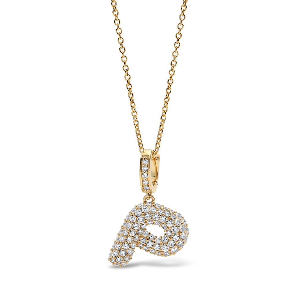 diamond initial pendant