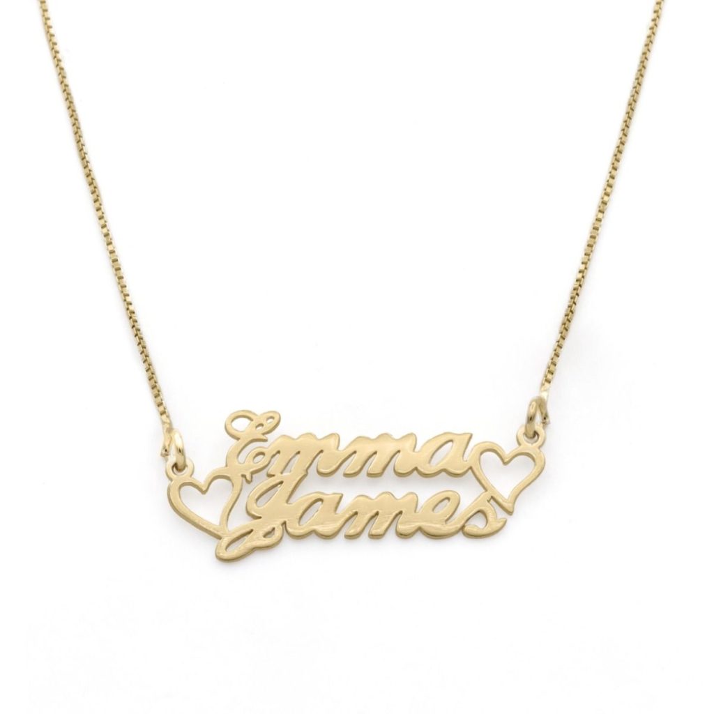 Gold name pendant 