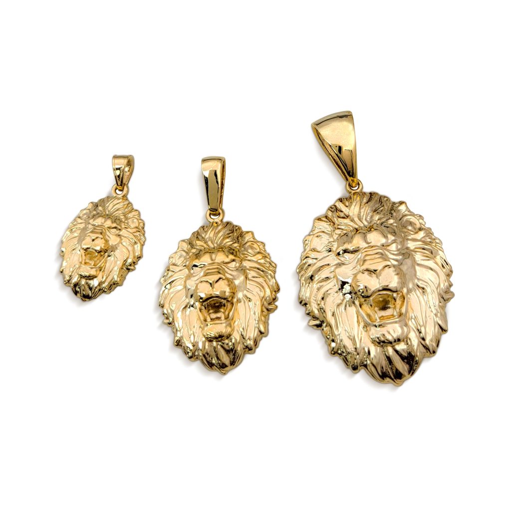 Gold lion pendant