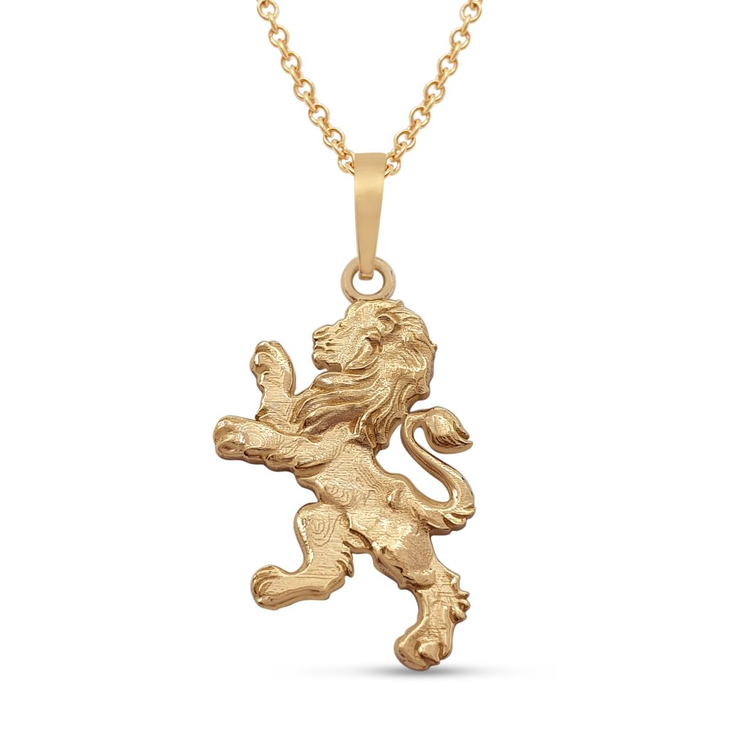 Gold lion pendant