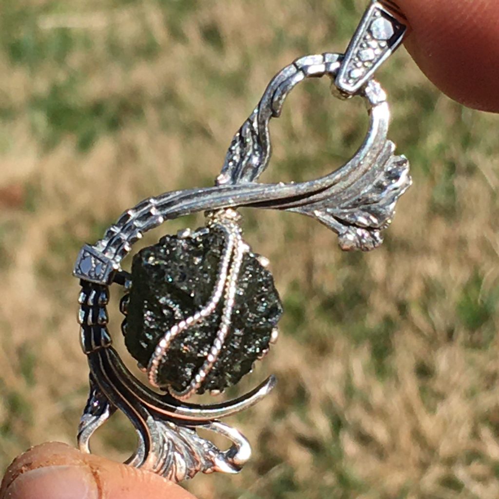 Moldavite pendant