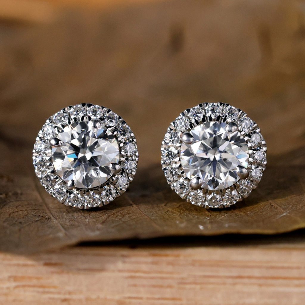 clean diamond earrings