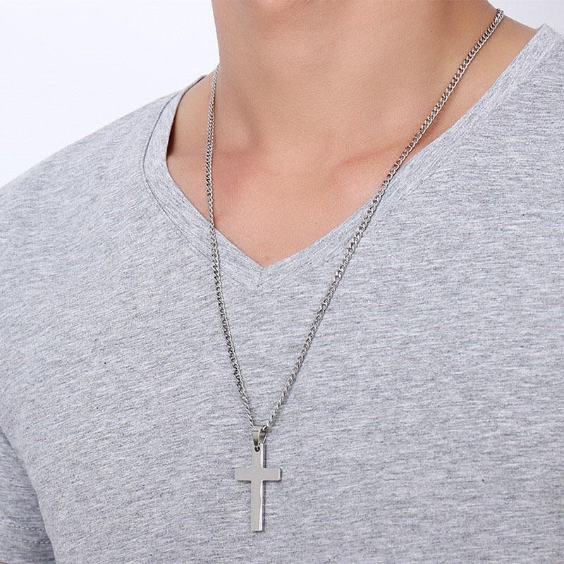 Stainless steel cross pendant