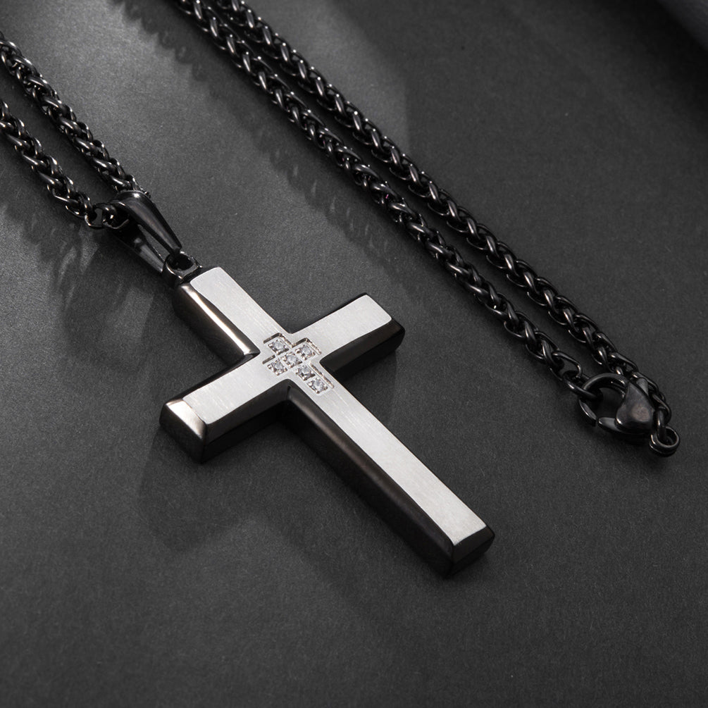 Stainless steel cross pendant