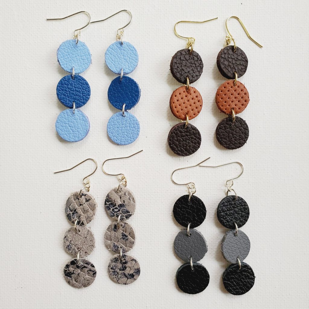 make leather earrings