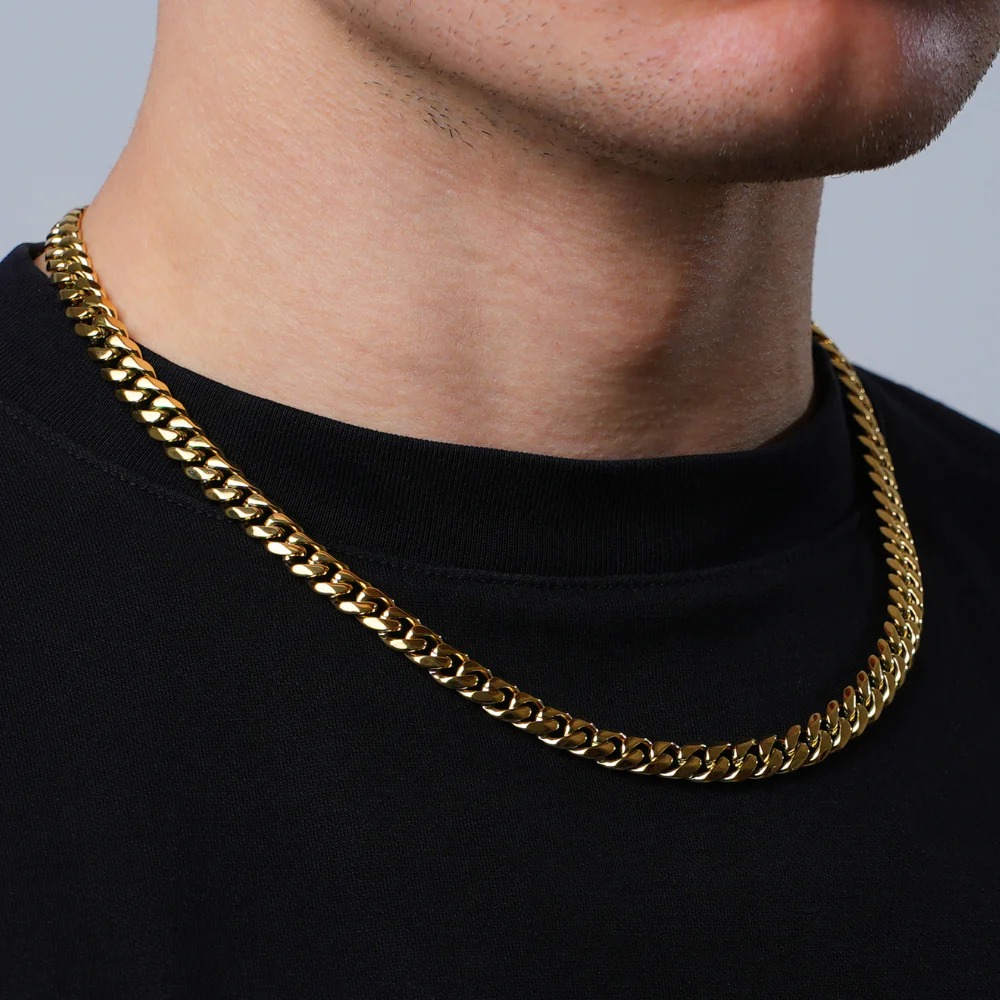 Mens gold chain necklace