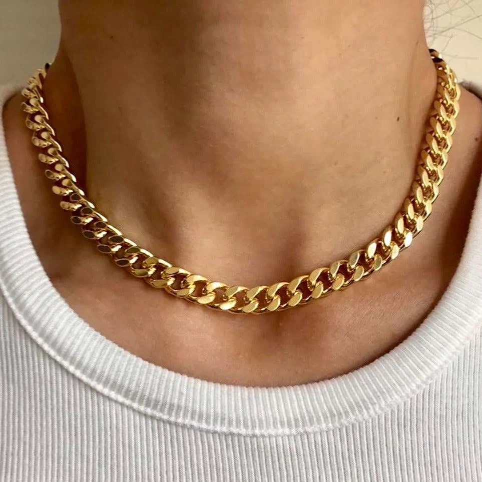 Mens gold chain necklace