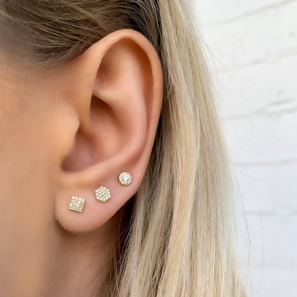 clean stud earrings