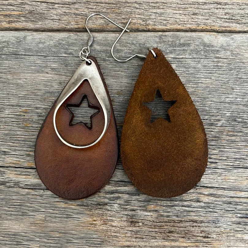 make leather earrings