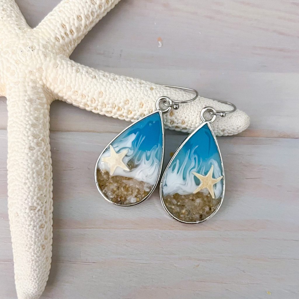 make resin earrings