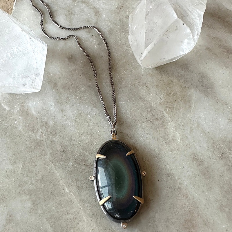 obsidian necklace