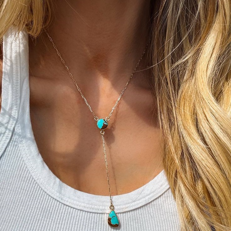 turquoise lariat necklace